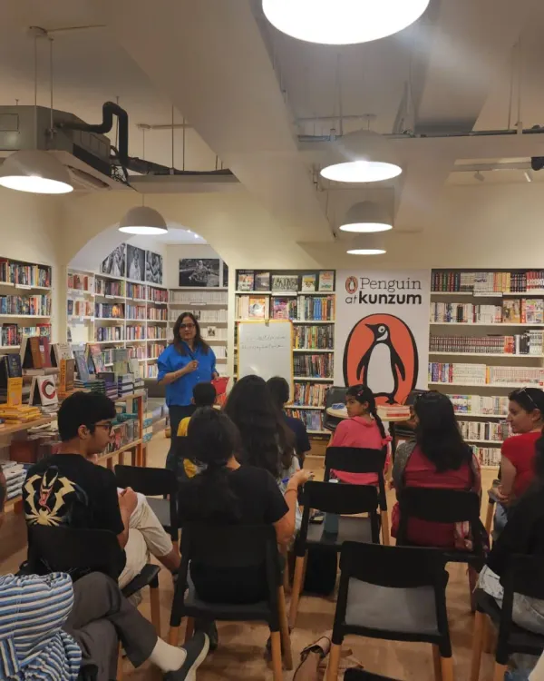 An inspiring poetry workshop in session, where young minds explored the art of poem-making one verse at a time. We regularly host creative, mind-expanding events for all ages.