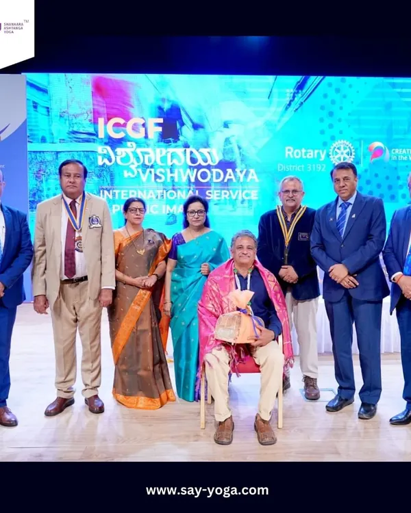 We are incredibly proud that our own Mr. Chandrashekar was honored as a Yoga Champion and Trainer by Rotary International for his outstanding contribution to promoting yoga internationally.