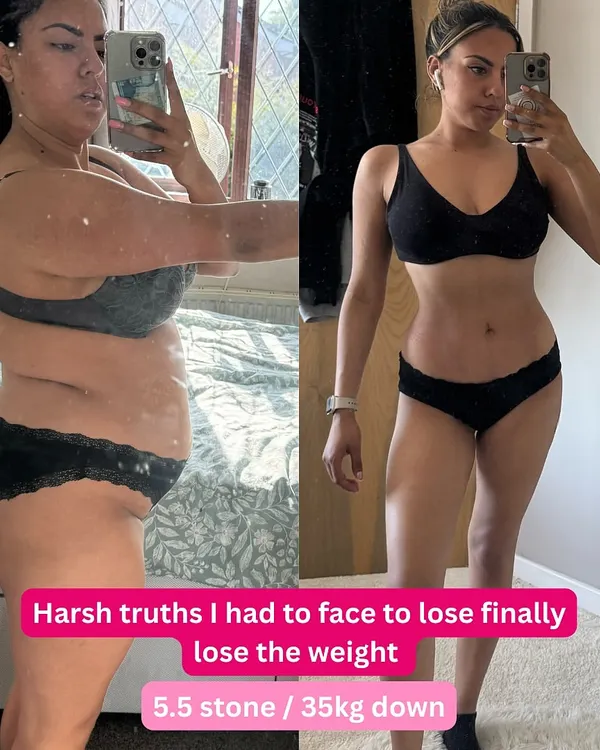 This is me, 35kg down. I’m not showing you this to brag. I’m showing you this because I was once exactly where you are now: unhappy, stuck, and thinking change was impossible. This transformation wasn't magic; it was the result of cutting the excuses and doing the work, and it's the same real, sustainable change I help my clients achieve.