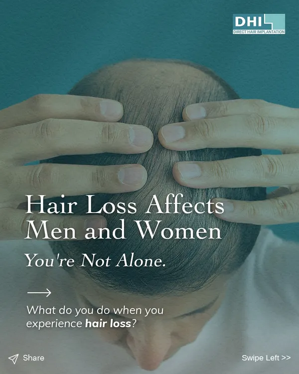 **Hair Loss Affects Men and Women:** This image serves as a reminder that you are not alone in experiencing hair loss. We are here to help you understand what to do when you first notice changes in your hair.