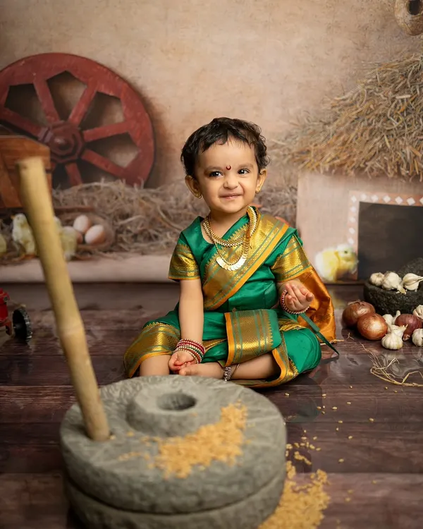 This is one of my favorite themes, capturing the simple charm of a Maharashtrian village. I love creating these detailed, cultural setups that tell a unique story for your child.