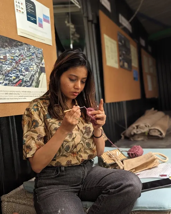 Here I am in my element, working on a new creation. I love the process of teaching and learning, and I had an amazing time at this workshop.