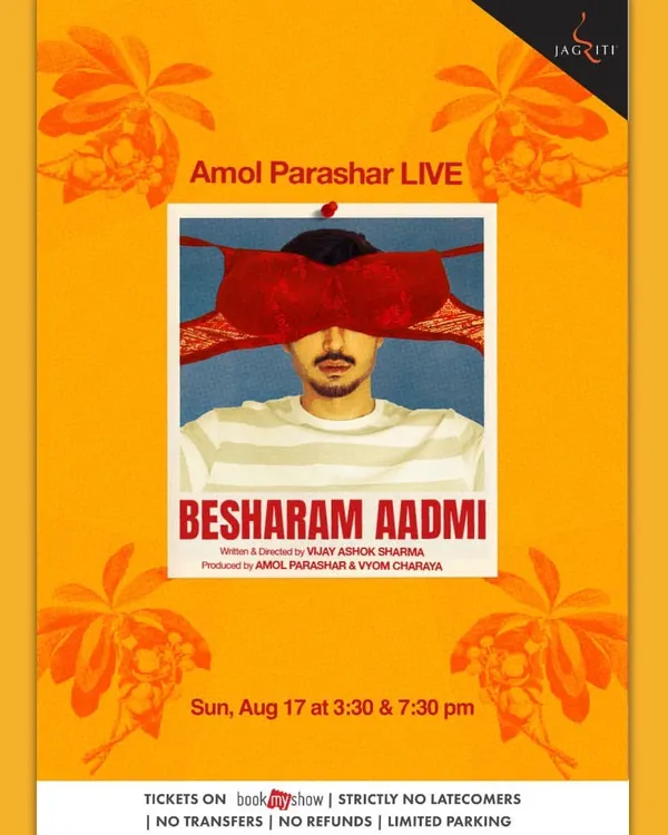 The poster for "Besharam Aadmi," a hilarious Hindi comedy featuring Amol Parashar that explores modern-day embarrassments and social situations.