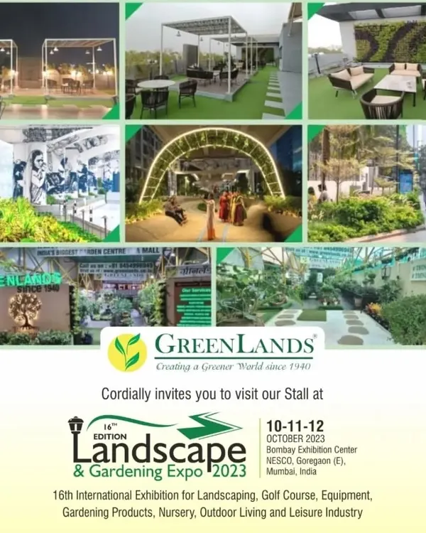This collage was part of my invitation to the 14th Landscape & Gardening Expo. It showcases the breadth of my work, from terrace landscapes and vertical walls to our garden center, reflecting my comprehensive services.