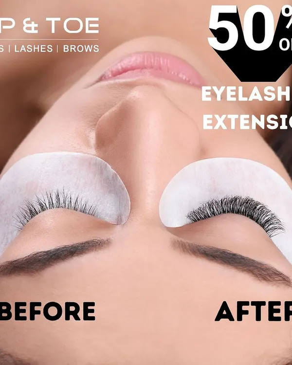 This is the ultimate lash glow-up. This before and after shows the beautiful density and lift I can achieve with my eyelash extension service, completely transforming the eye area.
