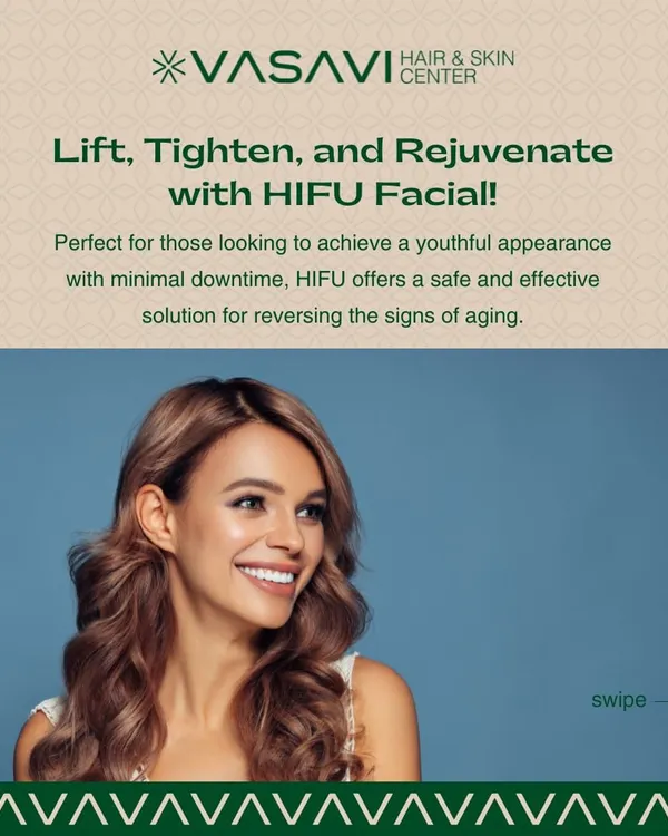 This image introduces the concept of a HIFU facial, a safe and effective solution for reversing the signs of aging. It is perfect for those seeking a youthful appearance with minimal downtime.
