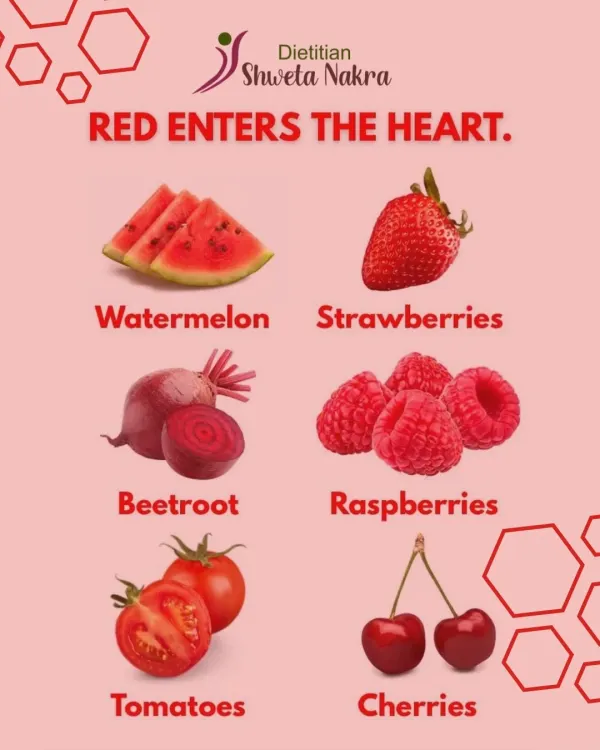 Red foods like watermelon, beetroot, and tomatoes are full of antioxidants that support heart health and give you glowing skin. Eating the rainbow starts with adding a splash of red to your plate.
