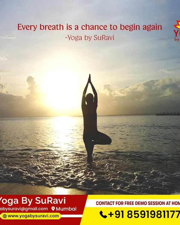 An inspirational quote from us: "Every breath is a chance to begin again." Let go of stress and embrace the present moment.