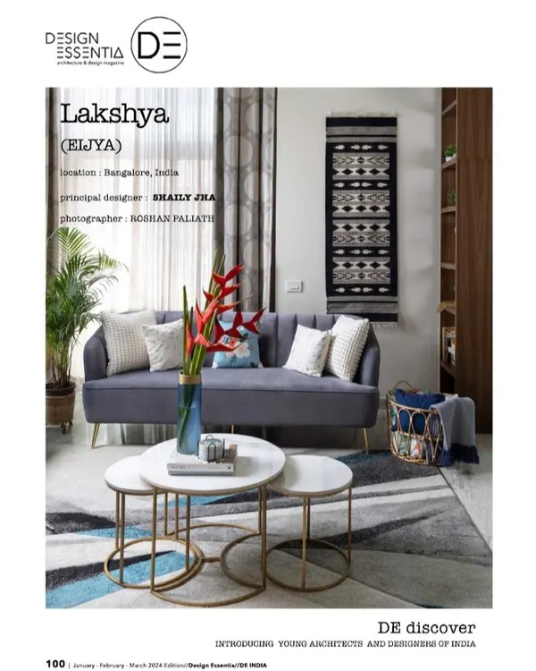 We were so excited to see our Lakshya project featured as a cover story for the DE Discover section in Design Essentia magazine. This feature highlighted our approach to blending contemporary design with California casual elegance.