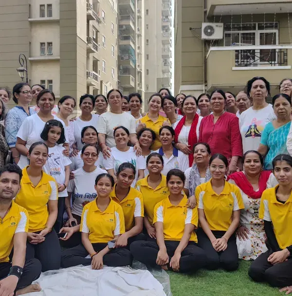 A happy group photo after our International Yoga Day session at Aashiyana Upvan society in Indirapuram. The energy of our community is what makes these events so special.