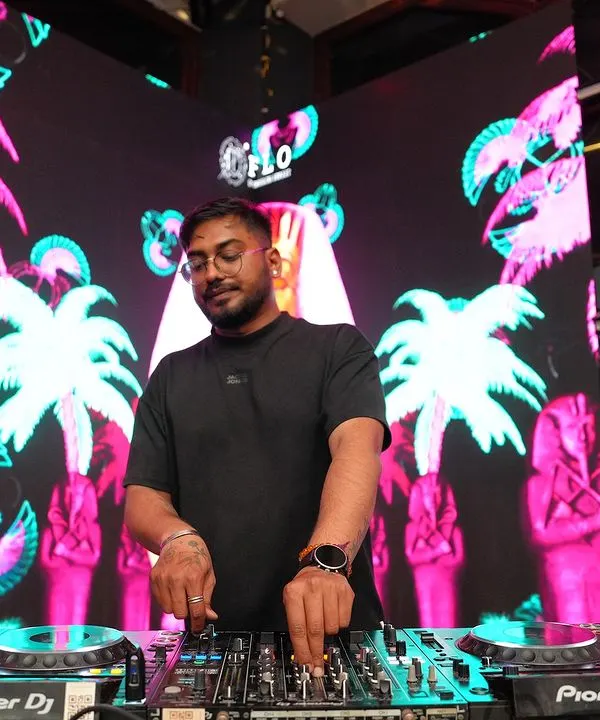 In my element, mixing beats and creating vibes. This is where the magic happens, whether I'm producing a track in the studio or performing for a live crowd. My focus is always on crafting that perfect sound that gets people moving.