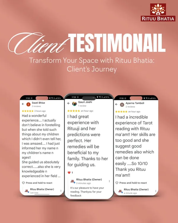 The most rewarding part of my work is seeing the positive changes in your lives. This is a collection of experiences shared by people I have had the honor of guiding. Their journeys from confusion to clarity and from doubt to confidence are a testament to the transformative power of spiritual guidance.