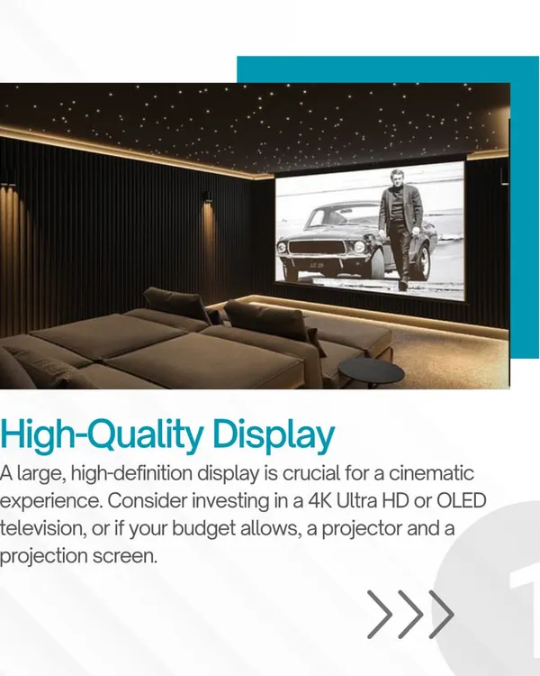 The foundation of any home theater is a high quality display. We help you choose between large 4K Ultra HD televisions or, for the most cinematic feel, a professional grade projector and screen combination that delivers stunning size and clarity.