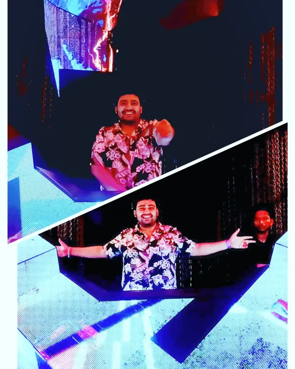 Playing a private set at the Mansion in Sahara Star. The unique DJ console and upscale ambiance of the venue called for a sleek, modern Bollywood and house music set.