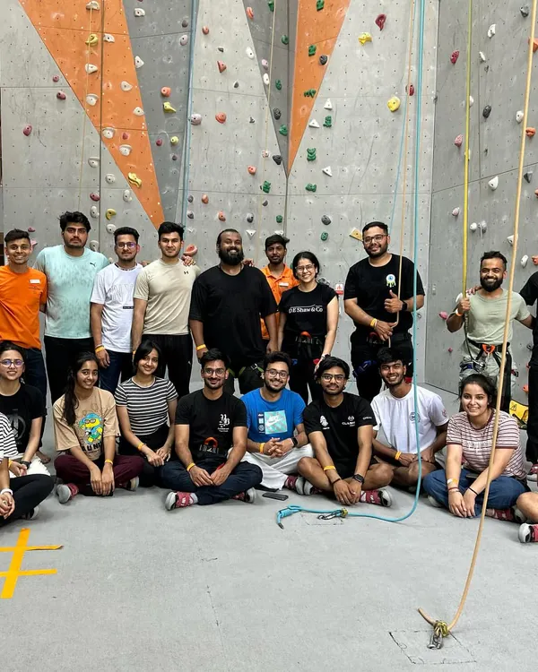 This is what a successful team outing looks like. I bring colleagues together for a day of climbing, problem-solving, and bonding that translates back to the workplace.