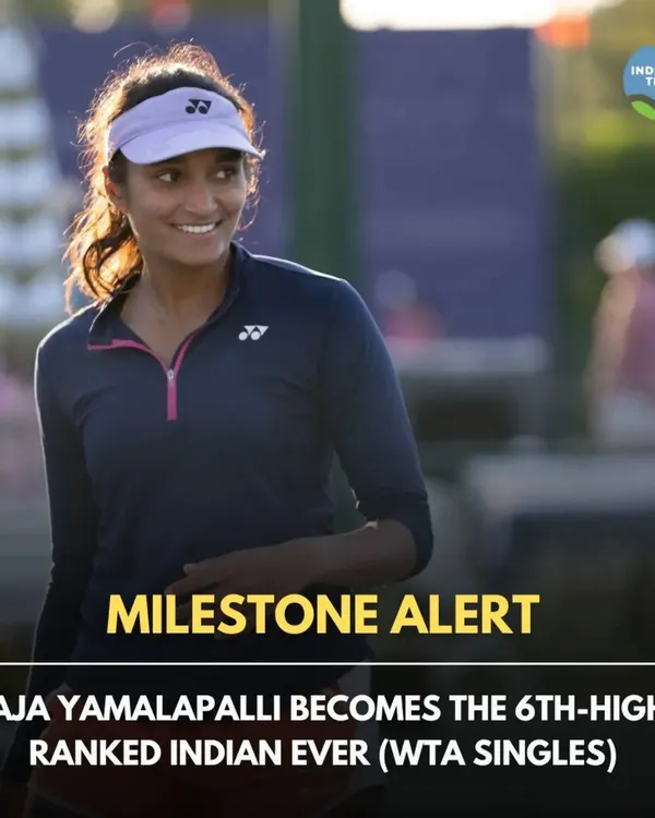 A milestone I'm very proud of, becoming the 6th-highest ranked Indian ever in WTA singles. It's motivating to see my name alongside some of the legends of Indian tennis.
