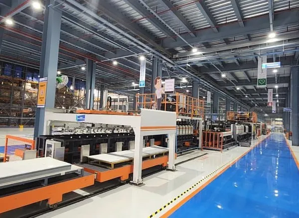 The interior of the commissioned Blue Star deep freezer plant in Wada, Maharashtra. I managed this project to create a highly functional, ultra-modern production facility, overseeing everything from the structural build to the installation of the assembly line.