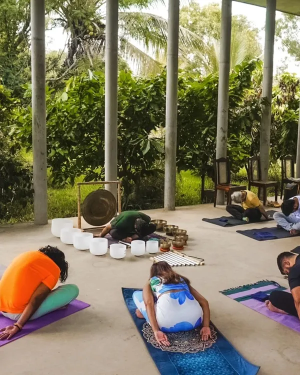 This is the heart of what we do. I hold a sacred space for you to surrender to the healing vibrations of a sound bath, surrounded by the calming energy of nature. Here, participants are in a state of deep relaxation, allowing the sounds of crystal and Tibetan bowls to wash over them.