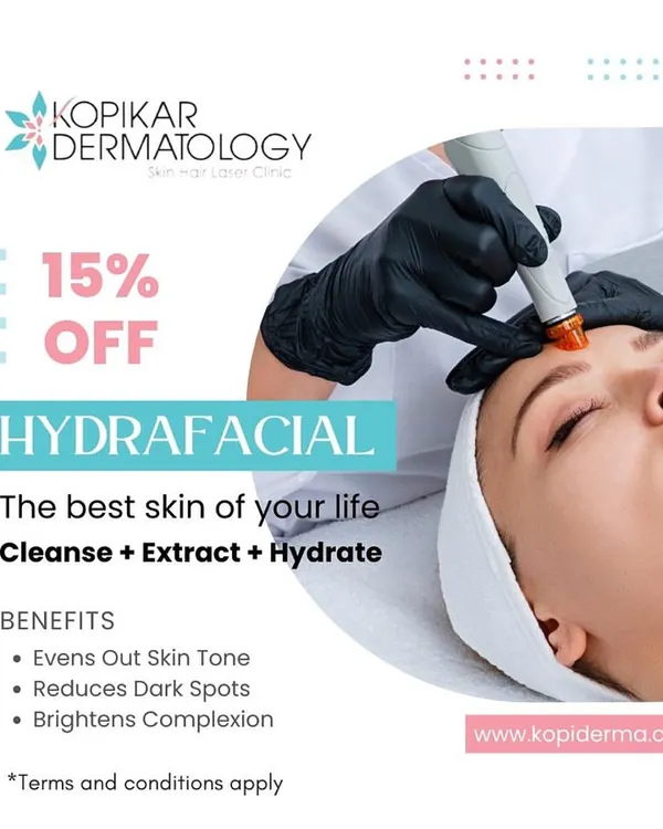 Get the best skin of your life with a Hydrafacial. This multi-step treatment cleanses, extracts impurities, and deeply hydrates to even out skin tone, reduce dark spots, and brighten your complexion. Take advantage of our special offer for this rejuvenating facial.