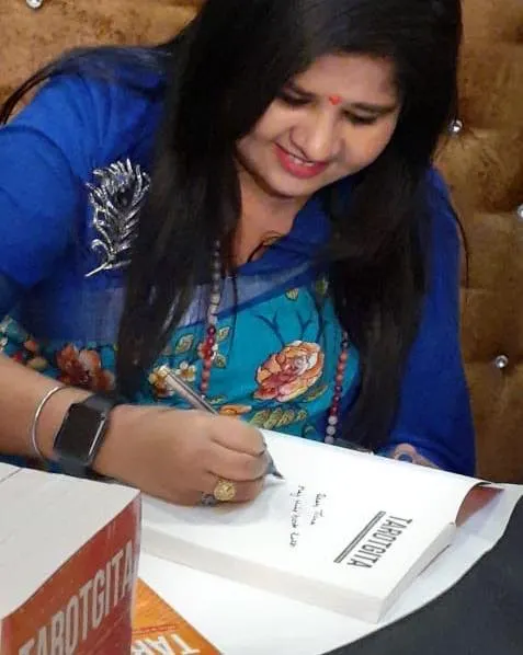 Writing TarotGita was a transformational journey of blending the wisdom of the Bhagavad Gita with the magic of Tarot. Signing each copy feels like passing on a piece of that sacred energy to you.