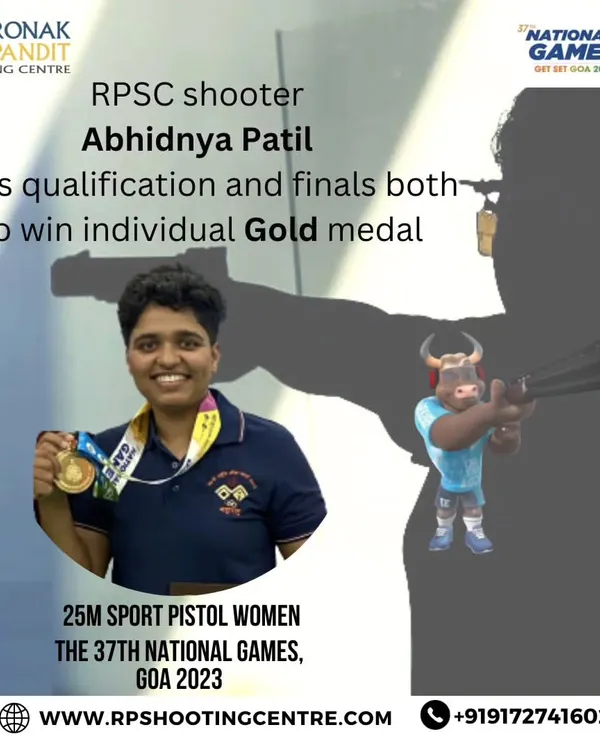 A dominant performance by our shooter Abhidnya Patil, who topped both the qualification and finals to win the individual Gold medal in the 25m Sport Pistol event at the 37th National Games in Goa. This is the result of training to excel under pressure.