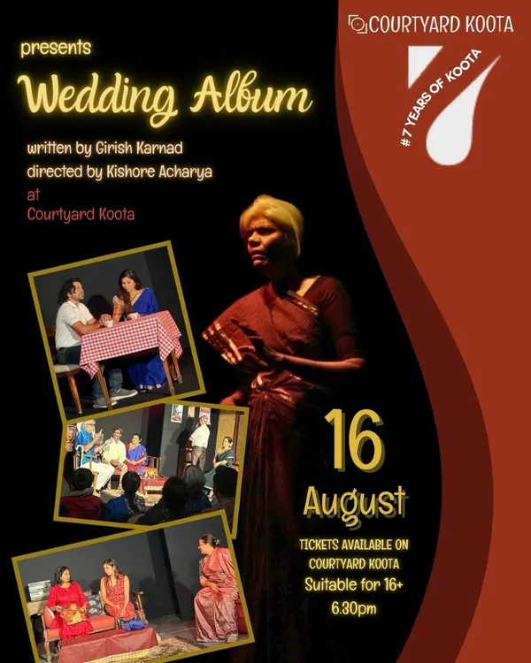 The official poster for our production of 'Wedding Album' by Girish Karnad. This play, a sharp and witty look at a modern Indian family, was our theatre debut and brought together a wonderful mix of community members and professional actors.