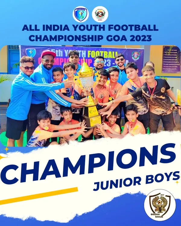 Champions of India! Our junior boys team made us proud by winning the All India Youth Football Championship in Goa. This national-level victory is a testament to their skill and our academy's competitive training.
