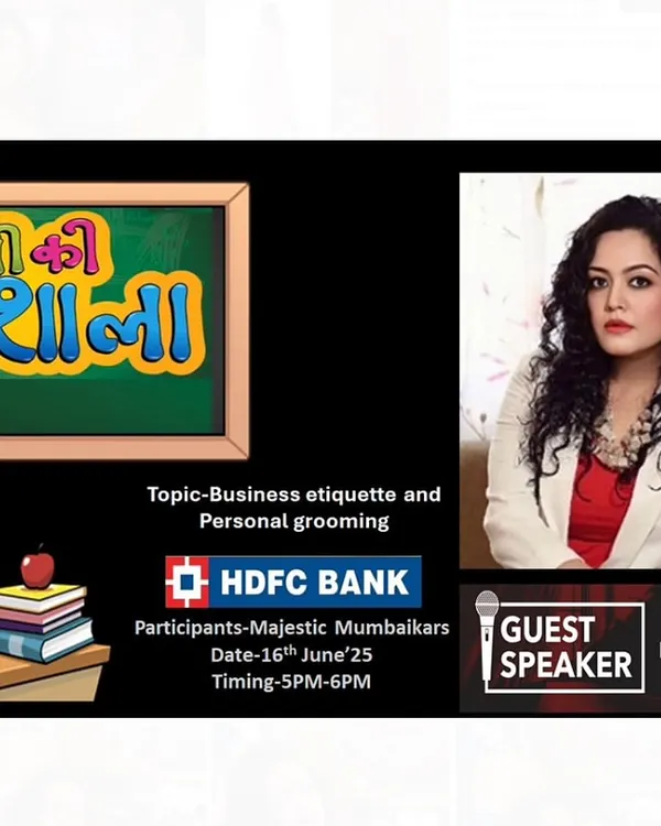 It was a pleasure to conduct a dynamic session on business etiquette and personal grooming for 659 participants from HDFC Bank. The engagement was fantastic, highlighting the team's commitment to professional development.