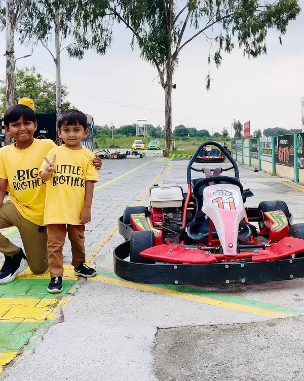 Big brother and little brother, ready for some track time. We love seeing families and the next generation of racers getting their start here.