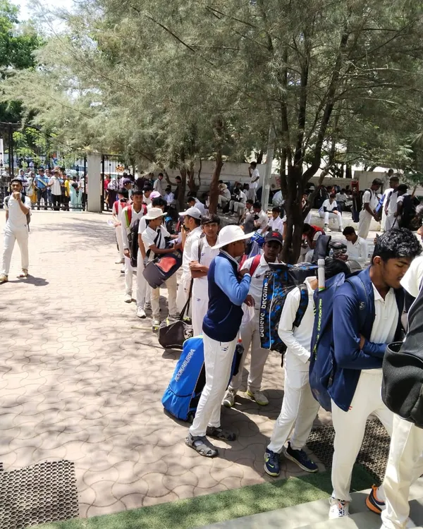 The queue for our U-19 selection trials at the Chinchwad academy. The sheer number of hopefuls is a testament to the reputation we have built for developing top-tier talent.
