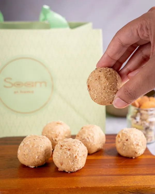 Laddoos that do more than just taste good. Made the old-school way with slow-roasted grains, nuts, and natural sweeteners, these laddoos are packed with nourishment your body actually needs.