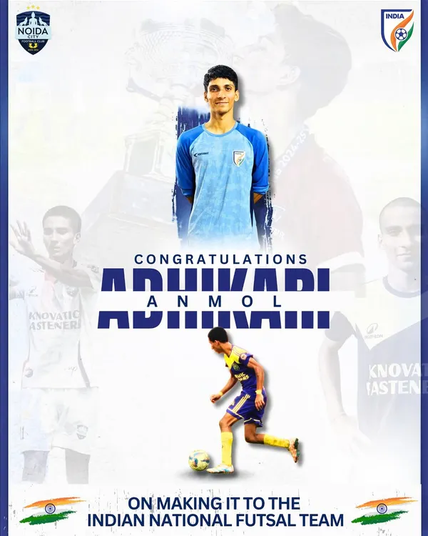 We create champions who represent the nation. This is our player, Adhikari Anmol, who earned a call-up to the Indian National Futsal Team. This is the level of excellence we strive for at our academy.