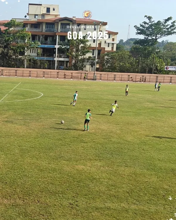 Here is a glimpse of our players in action during a competitive match on our Goa development tour. We believe real-game scenarios against unfamiliar opponents are crucial for building tactical awareness and resilience in young athletes.