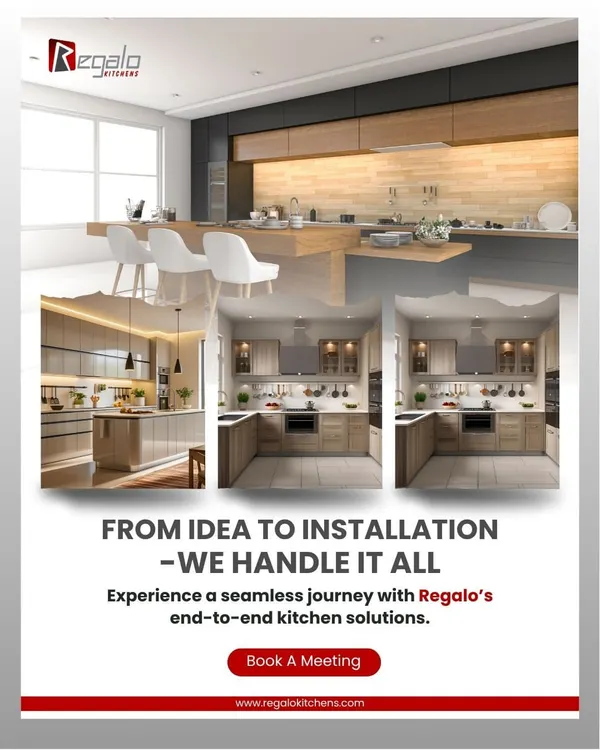 From the initial idea to the final installation, we handle it all. This image illustrates our end-to-end kitchen solutions, showcasing different design styles we can create. We ensure a seamless journey and complete peace of mind for our clients.