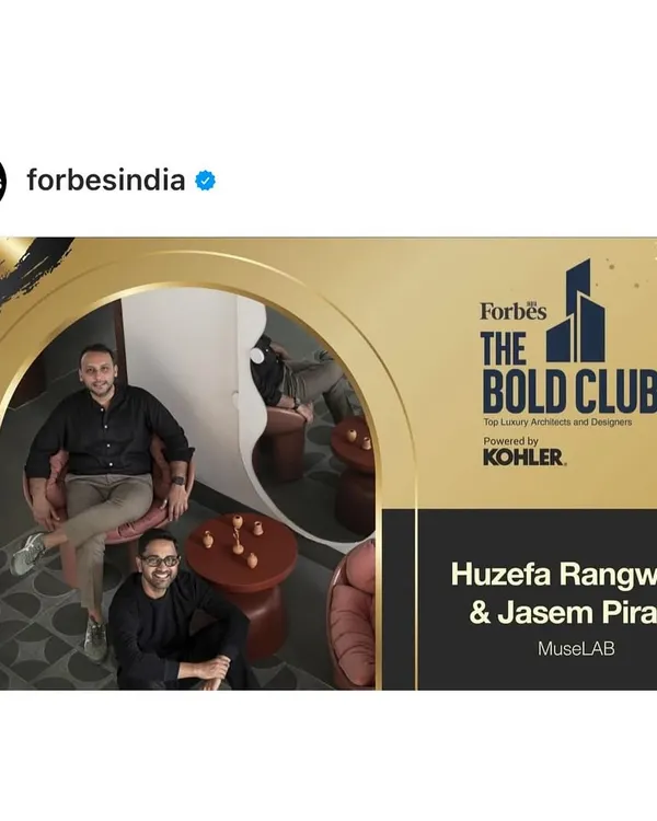 Look ma! We made it to Forbes! We were thrilled to be listed in the Forbes India 'Bold Club' as one of India's Top Luxury Architects and Designers.