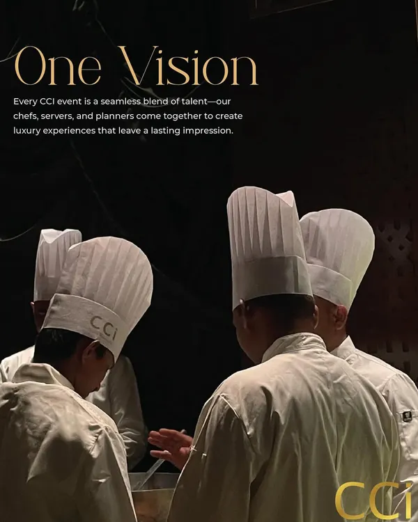 Behind every seamless event is our dedicated team working with one vision. Our chefs, servers, and planners come together, combining their talent and precision to create luxury experiences that leave a lasting impression.