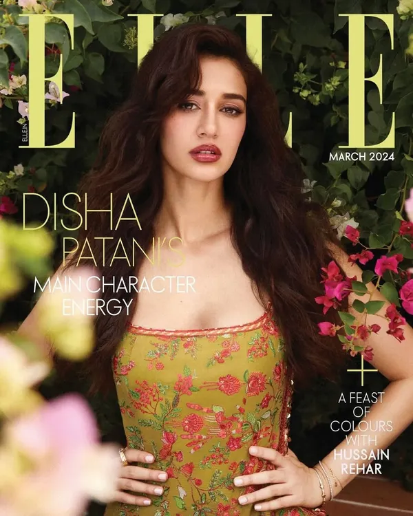 The final cover shot for ELLE India's March 2024 digital issue with Disha Patani. I created a fresh, glowing makeup look to capture that 'Main Character Energy' against the beautiful floral backdrop in Thailand.