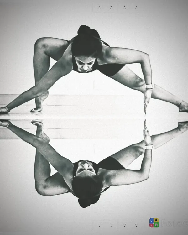 A reflection of a deep hip opening pose. For me, yoga is both an inner revolution and a sacred responsibility as a teacher.