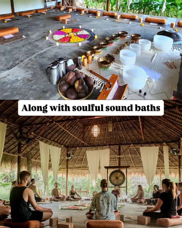 Soulful sound baths are an integral part of my retreats. The vibrations of the singing bowls and gong help release tension and guide the mind into a state of deep meditation.