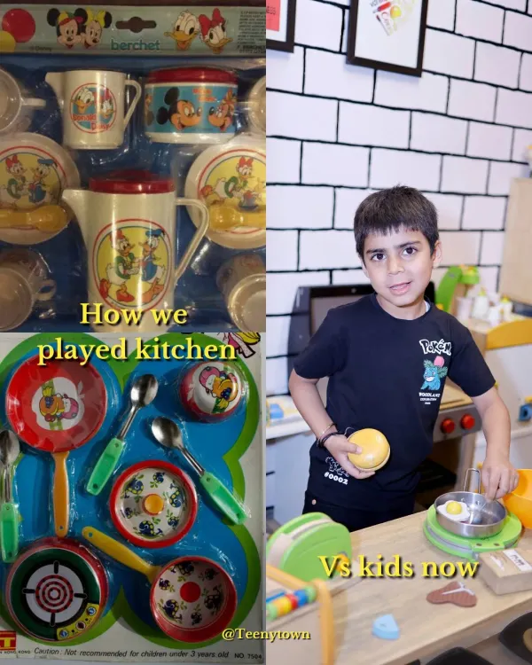 We've taken the classic kitchen playset to a whole new level. Our pretend kitchen is stocked with everything a mini masterchef needs to cook up imaginary delights.