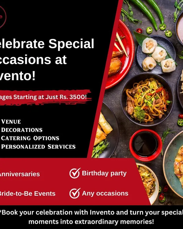 Celebrate your special occasions with me. My all-inclusive packages start at just Rs. 3500 and cover the venue, decorations, and personalized catering for any event.