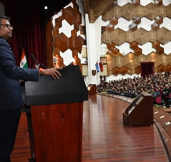Addressing the future leaders of the Indian and foreign armed forces at the Defence Services Staff College in Wellington. It is a privilege to engage with them on the strategic perspective of the Idea of India.