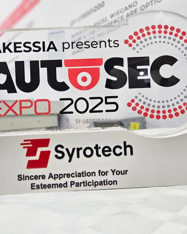 We were honored to receive this token of appreciation for our participation in the Autosec Expo 2025. It was a great platform to showcase our contributions to smarter and safer environments.