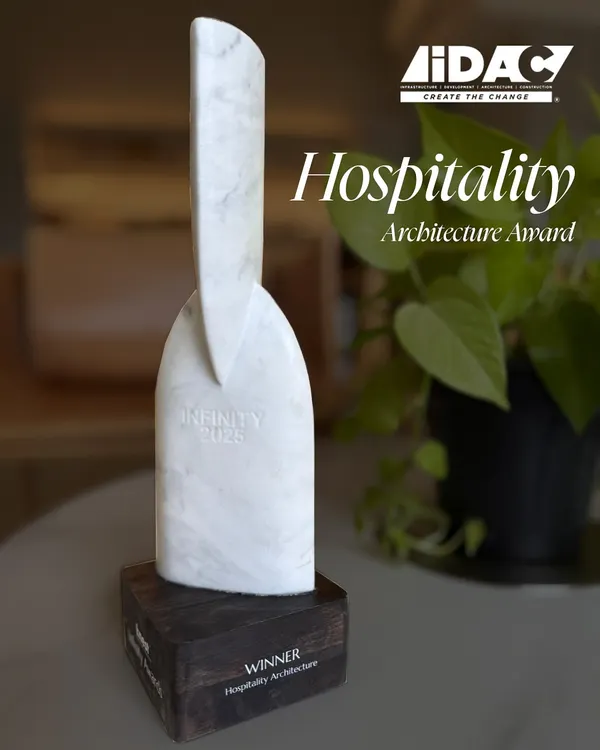 I am honored to receive the Hospitality Architecture award for Baia Villas at the IDAC Infinity Awards. This recognition fuels our passion to craft spaces that reflect the past while making a lasting impact on society.