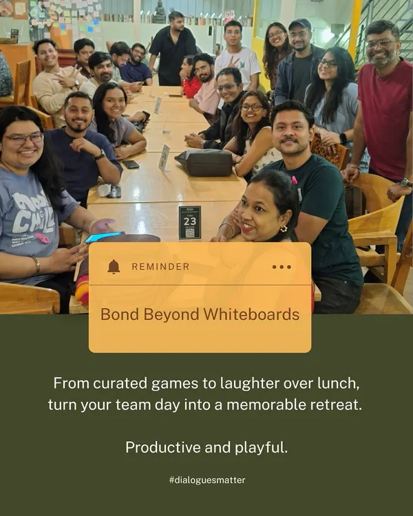 This is how we bond beyond whiteboards. A team enjoys a day of laughter, games, and lunch, turning a regular team outing into a memorable and playful retreat.