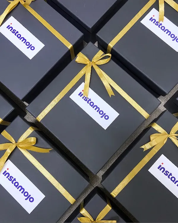 Elevate your brand with our gifting strategy. These sleek, branded boxes for Instamojo showcase how we make the gift-giving process seamless, stress-free, and innovative.