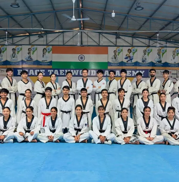 Our entire Peace Taekwondo family in a formal group photo. This image represents the unity, discipline, and shared purpose that binds us together.