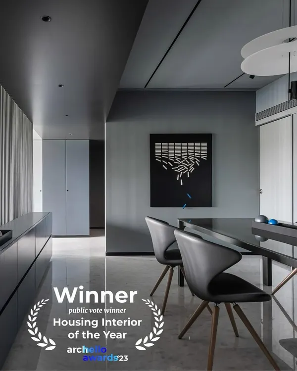 Announcing our win for 'Housing Interior of the Year' at the Archello Awards 2023 for the 'A hint of Azul' project.