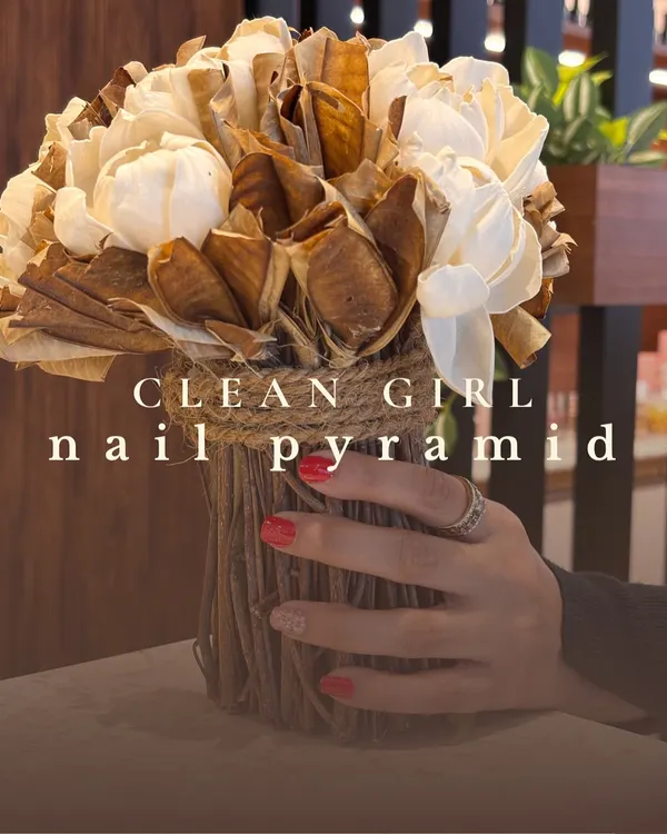 Introducing my Clean Girl Nail Pyramid. Follow these simple steps for strong, healthy, and effortlessly chic nails.