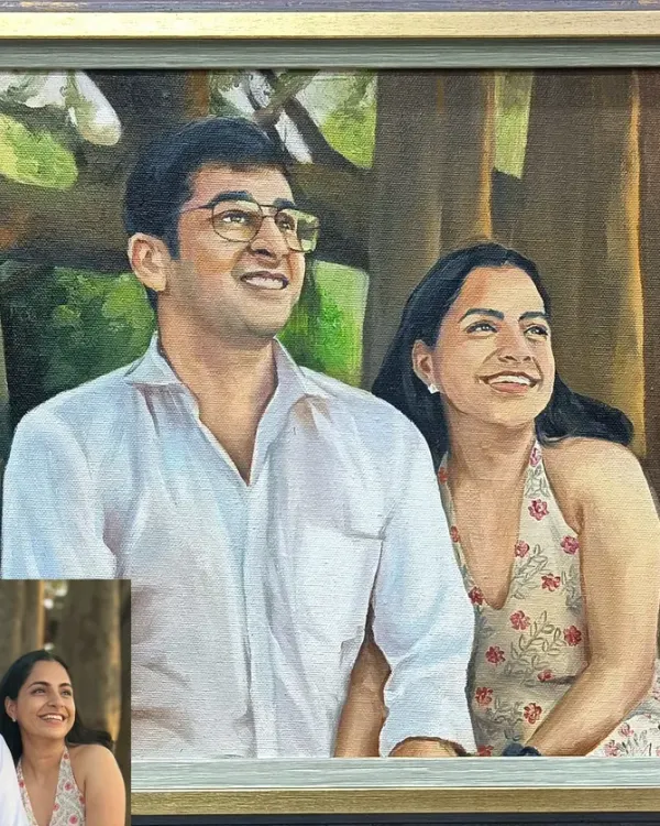A great example of the photo-to-painting process. I take the original photograph and use it as a reference to create a unique, artistic interpretation on canvas.